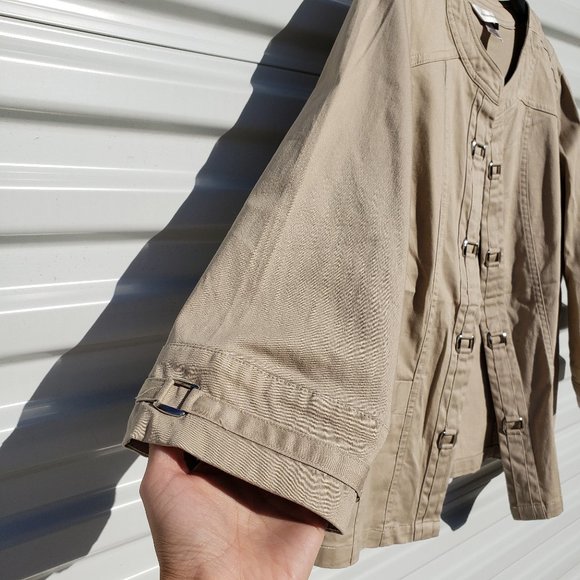 Christopher & Banks khaki military inspired jacket - Picture 3 of 7